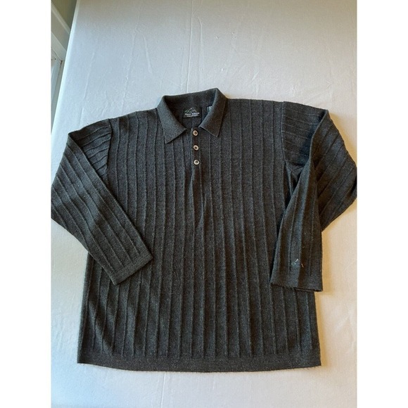 Greg Norman collection Mens Small Dark Gray merino wool blend Golf Sweater - Picture 1 of 6